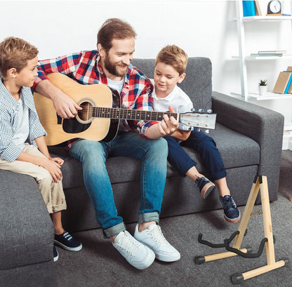 Premium Foldable Guitar Stand for Acoustic, Classical, and Electric Guitars - Versatile Accessories for Violin and Ukulele - Ideal Gift for New Year and Christmas